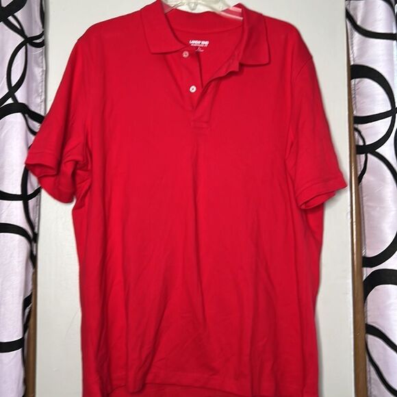 Lands’ End traditional fit, red polo, shirt, size large - Picture 4 of 8